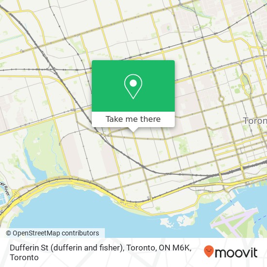 Dufferin St (dufferin and fisher), Toronto, ON M6K plan