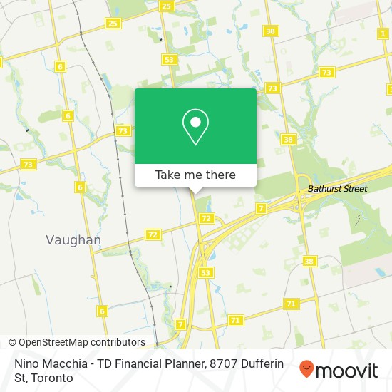 Nino Macchia - TD Financial Planner, 8707 Dufferin St map