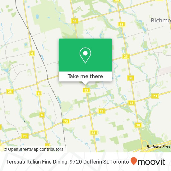 Teresa's Italian Fine Dining, 9720 Dufferin St map
