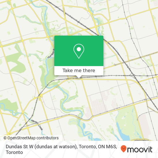 Dundas St W (dundas at watson), Toronto, ON M6S map