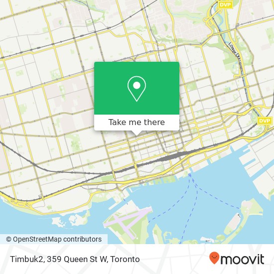 Timbuk2, 359 Queen St W map