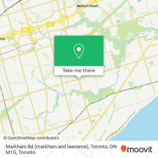 Markham Rd (markham and lawrence), Toronto, ON M1G map