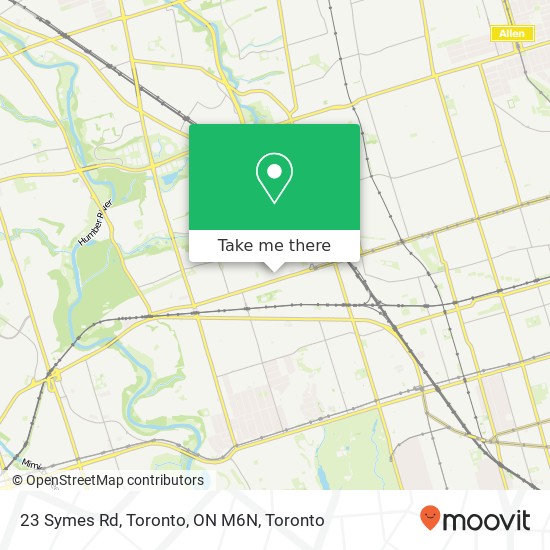 23 Symes Rd, Toronto, ON M6N map