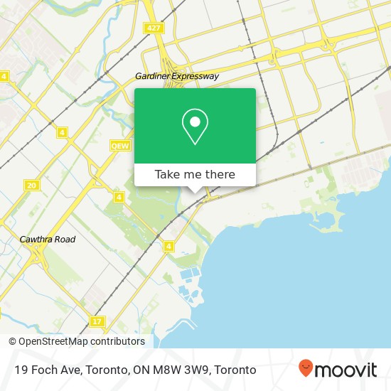 19 Foch Ave, Toronto, ON M8W 3W9 map