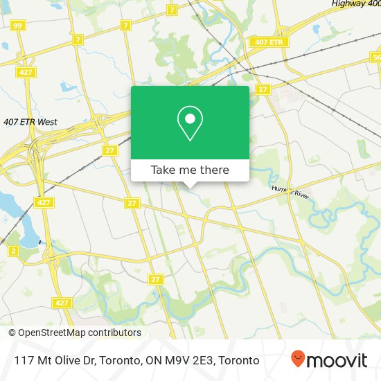 117 Mt Olive Dr, Toronto, ON M9V 2E3 map