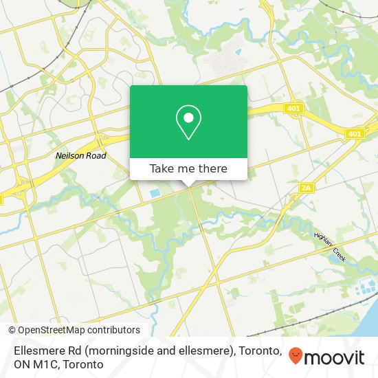 Ellesmere Rd (morningside and ellesmere), Toronto, ON M1C map