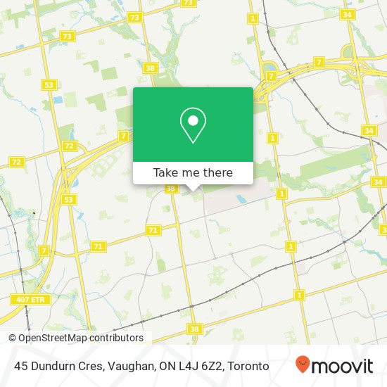 45 Dundurn Cres, Vaughan, ON L4J 6Z2 map