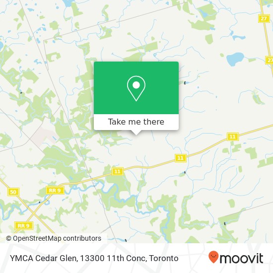 YMCA Cedar Glen, 13300 11th Conc map