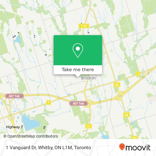 1 Vanguard Dr, Whitby, ON L1M map