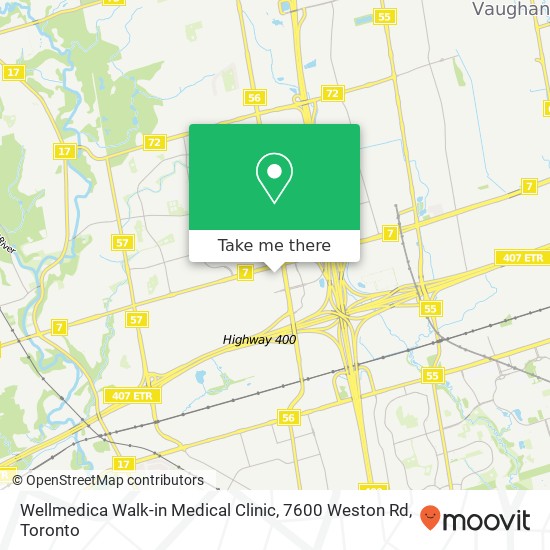 Wellmedica Walk-in Medical Clinic, 7600 Weston Rd plan