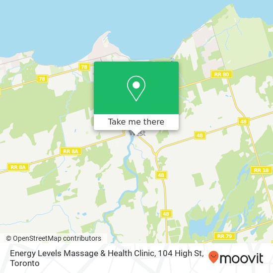 Energy Levels Massage & Health Clinic, 104 High St map