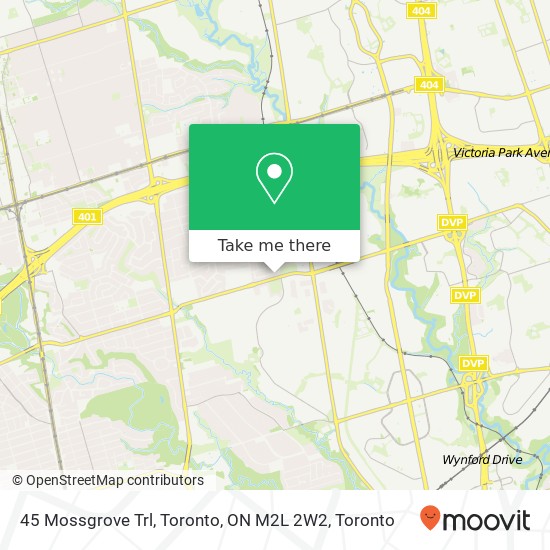 45 Mossgrove Trl, Toronto, ON M2L 2W2 map