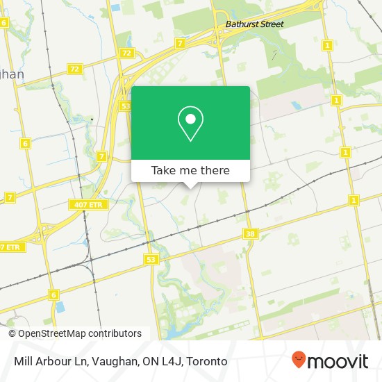 Mill Arbour Ln, Vaughan, ON L4J map
