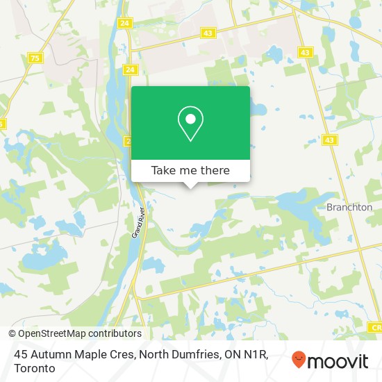 45 Autumn Maple Cres, North Dumfries, ON N1R map
