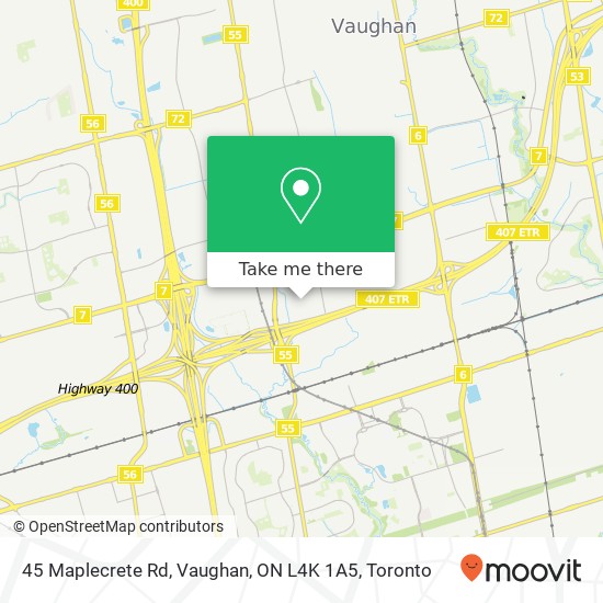 45 Maplecrete Rd, Vaughan, ON L4K 1A5 map