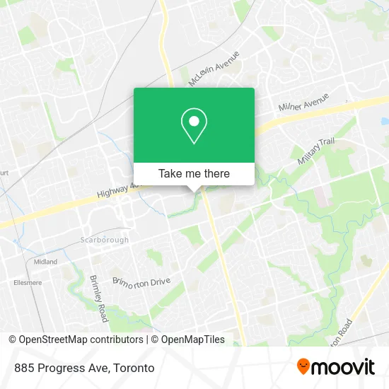 885 Progress Ave map