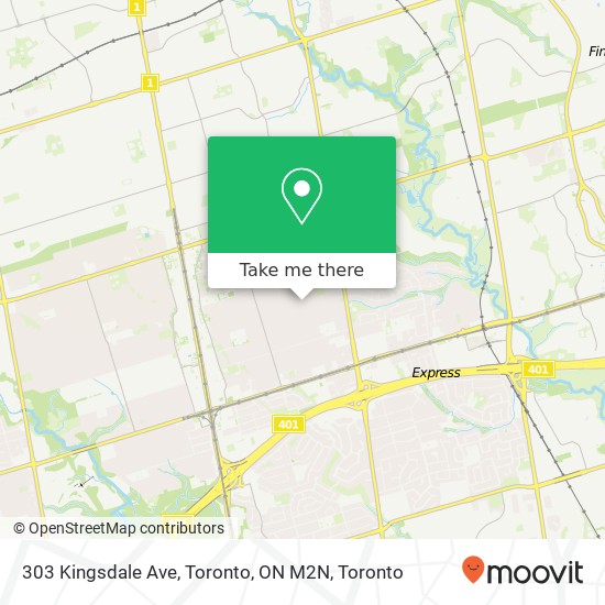 303 Kingsdale Ave, Toronto, ON M2N map