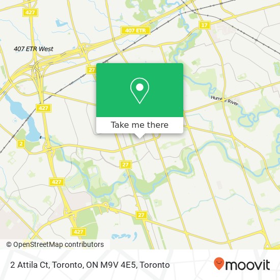 2 Attila Ct, Toronto, ON M9V 4E5 plan