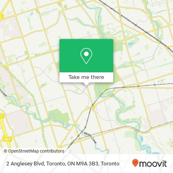 2 Anglesey Blvd, Toronto, ON M9A 3B3 map