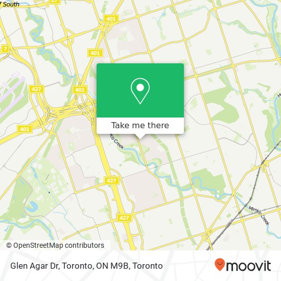 Glen Agar Dr, Toronto, ON M9B map