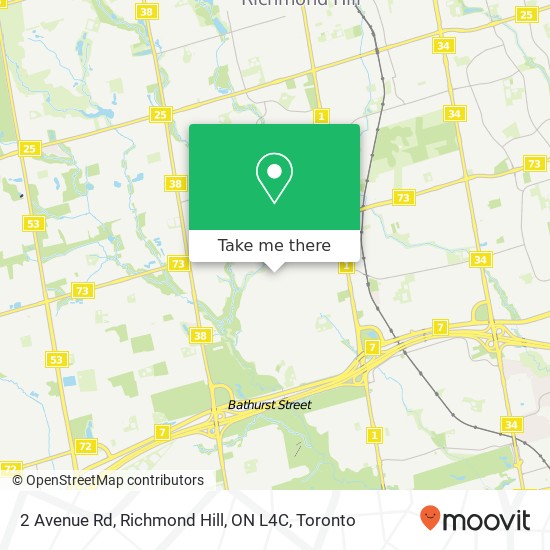 2 Avenue Rd, Richmond Hill, ON L4C map