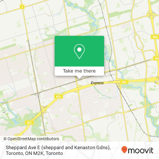 Sheppard Ave E (sheppard and Kenaston Gdns), Toronto, ON M2K map
