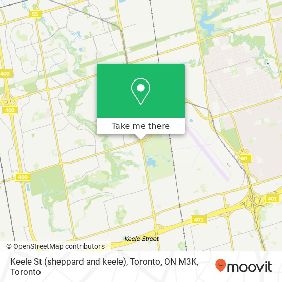 Keele St (sheppard and keele), Toronto, ON M3K map