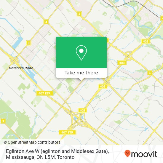 Eglinton Ave W (eglinton and Middlesex Gate), Mississauga, ON L5M plan