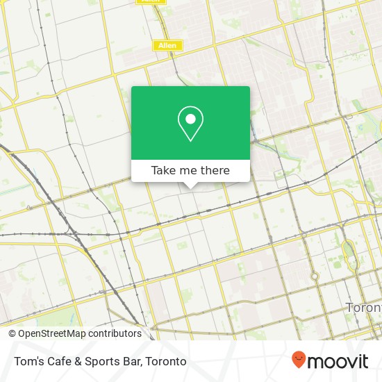 Tom's Cafe & Sports Bar map