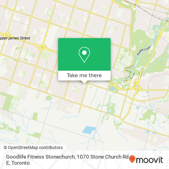 Goodlife Fitness Stonechurch, 1070 Stone Church Rd E map