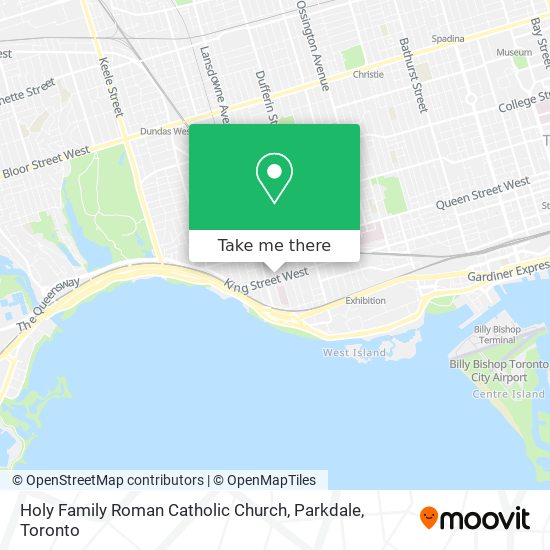 Holy Family Roman Catholic Church, Parkdale map