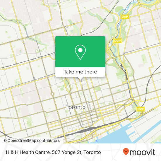 H & H Health Centre, 567 Yonge St map