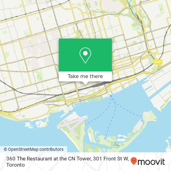 360 The Restaurant at the CN Tower, 301 Front St W map