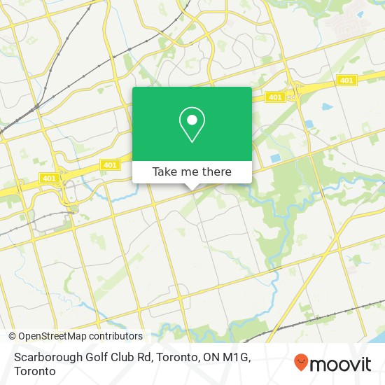 Scarborough Golf Club Rd, Toronto, ON M1G map