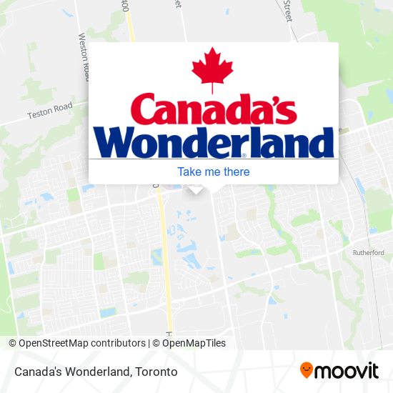 Canada's Wonderland map