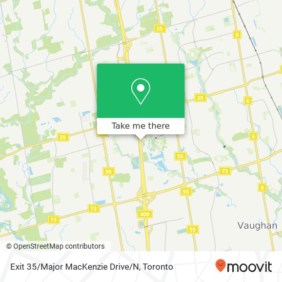 Exit 35 / Major MacKenzie Drive / N map