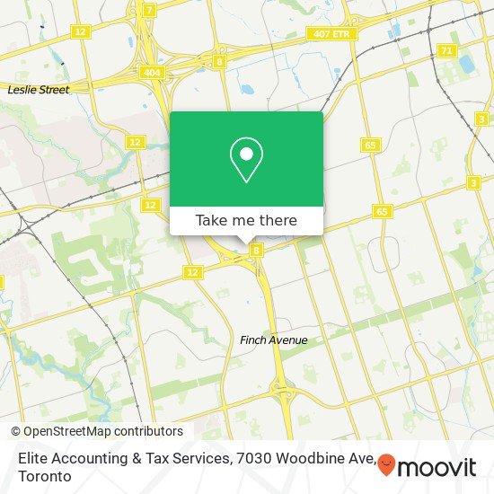 Elite Accounting & Tax Services, 7030 Woodbine Ave map