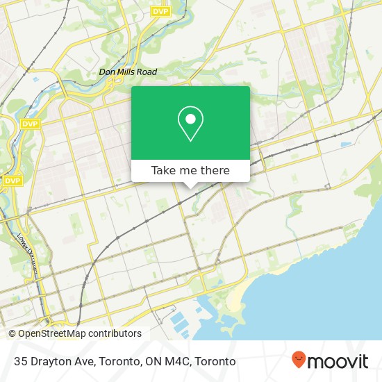 35 Drayton Ave, Toronto, ON M4C map