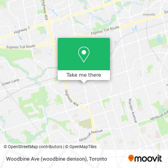 Woodbine Ave (woodbine denison) map