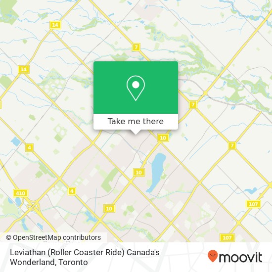 Leviathan (Roller Coaster Ride) Canada's Wonderland map