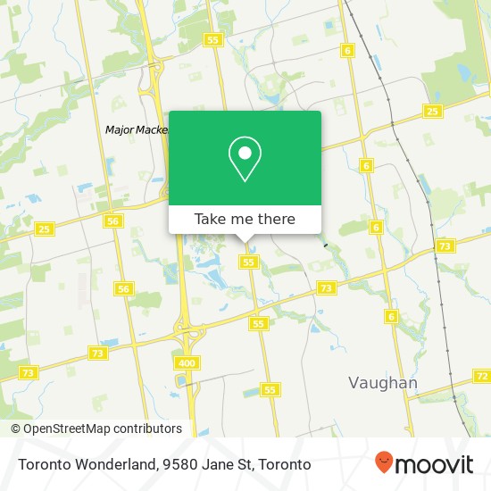 Toronto Wonderland, 9580 Jane St map