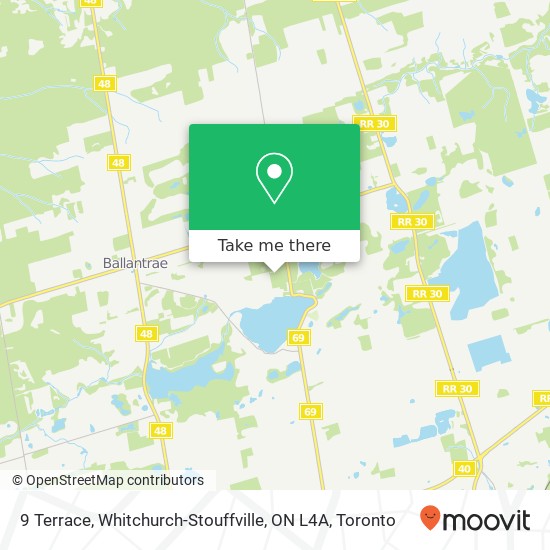 9 Terrace, Whitchurch-Stouffville, ON L4A map