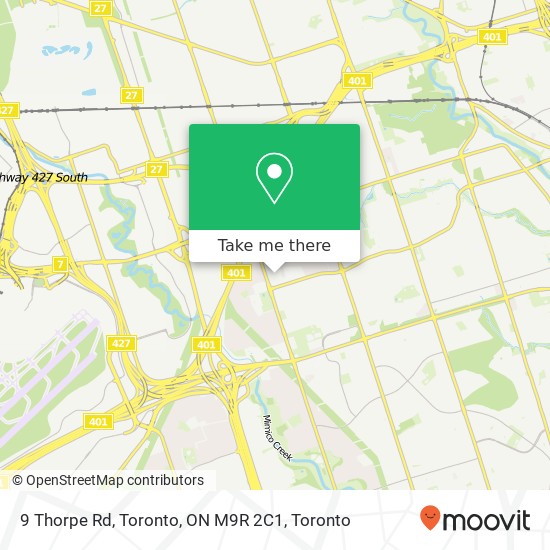 9 Thorpe Rd, Toronto, ON M9R 2C1 map