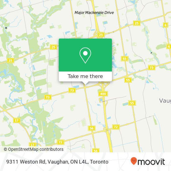 9311 Weston Rd, Vaughan, ON L4L map