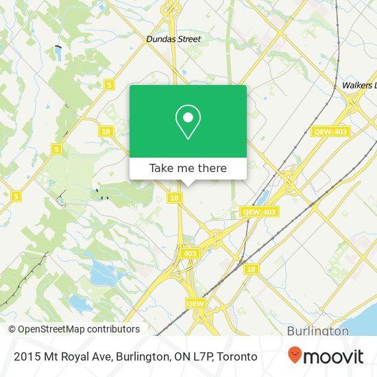 2015 Mt Royal Ave, Burlington, ON L7P map