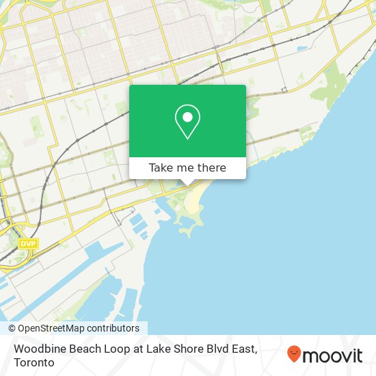 Woodbine Beach Loop at Lake Shore Blvd East plan