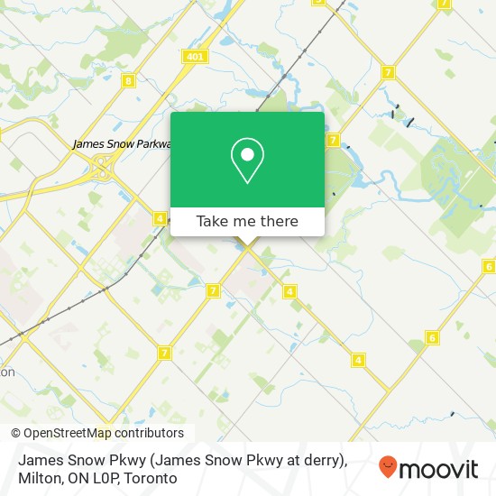 James Snow Pkwy (James Snow Pkwy at derry), Milton, ON L0P map