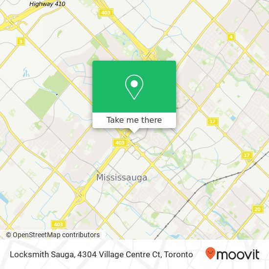 Locksmith Sauga, 4304 Village Centre Ct plan