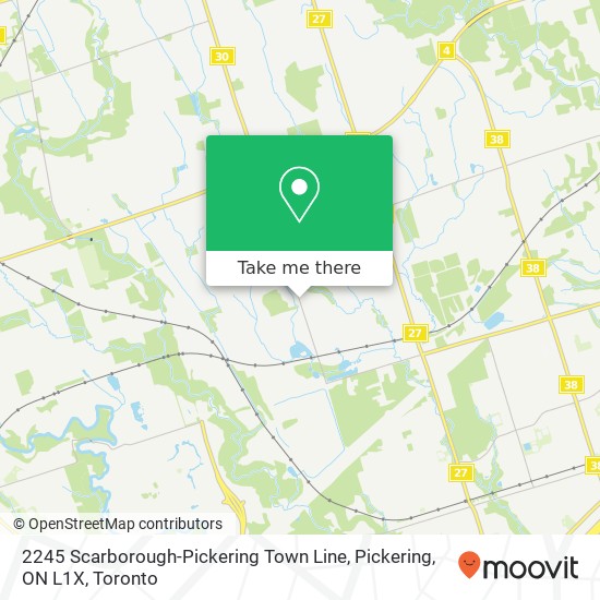 2245 Scarborough-Pickering Town Line, Pickering, ON L1X map