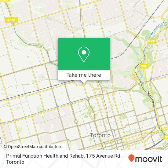 Primal Function Health and Rehab, 175 Avenue Rd map